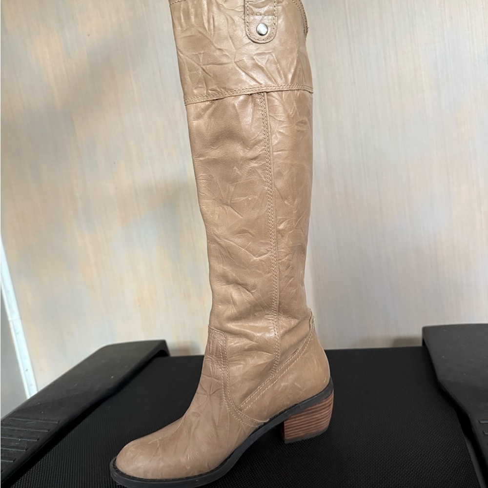 GB Mink Taupe Leather Boots